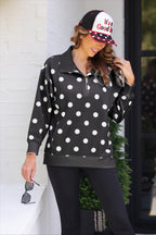 Dottie Polka Dot Quarter Zip