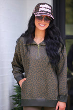 Remi Leopard Quarter Zip