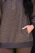 Remi Leopard Quarter Zip