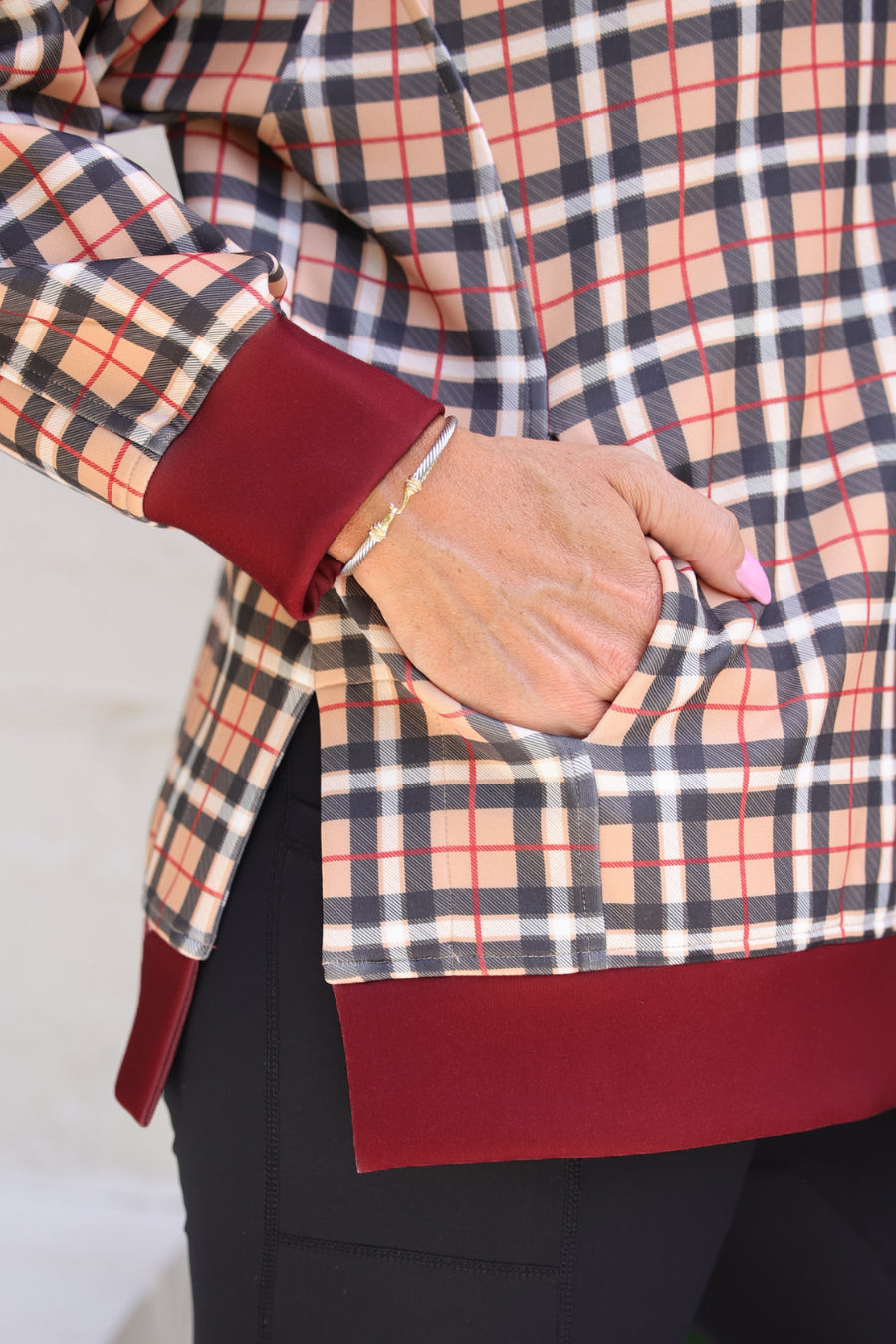 Hattie Plaid Quarter Zip