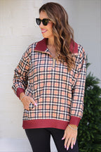 Hattie Plaid Quarter Zip