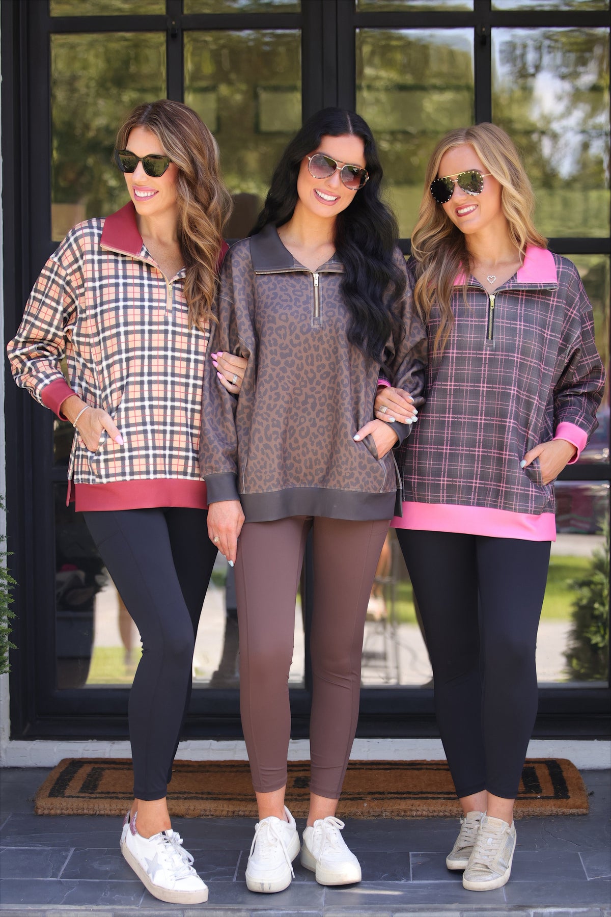 Hattie Plaid Quarter Zip