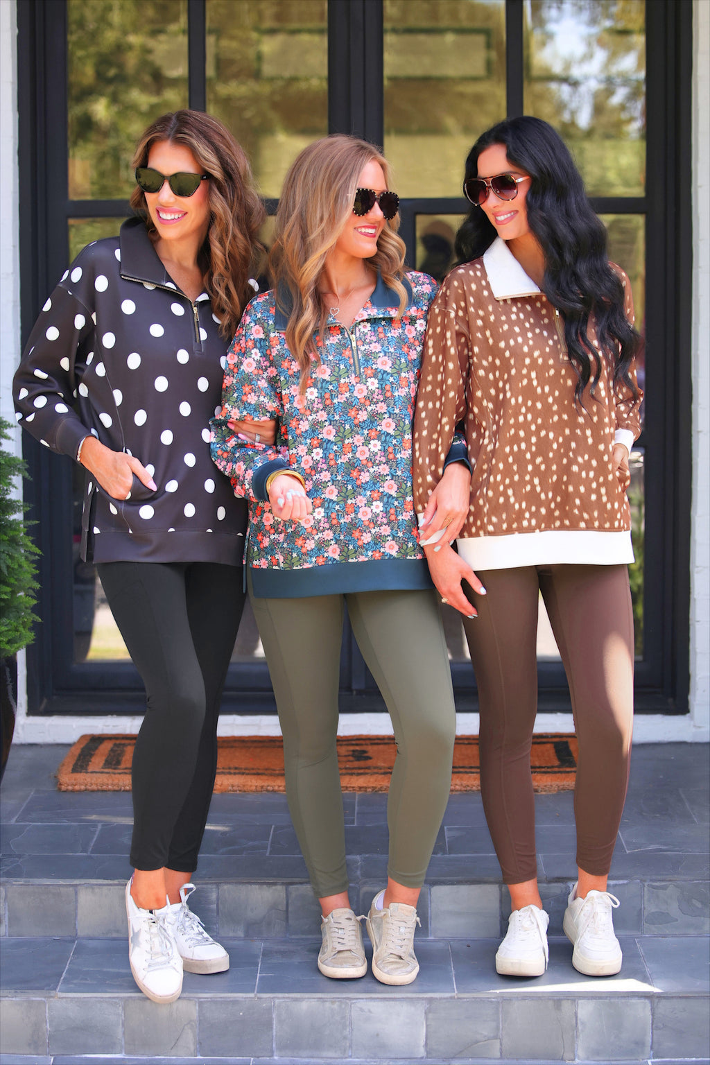 Dottie Polka Dot Quarter Zip