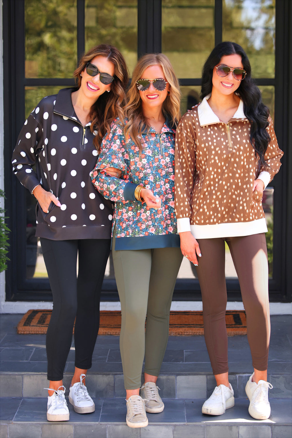 Dottie Polka Dot Quarter Zip