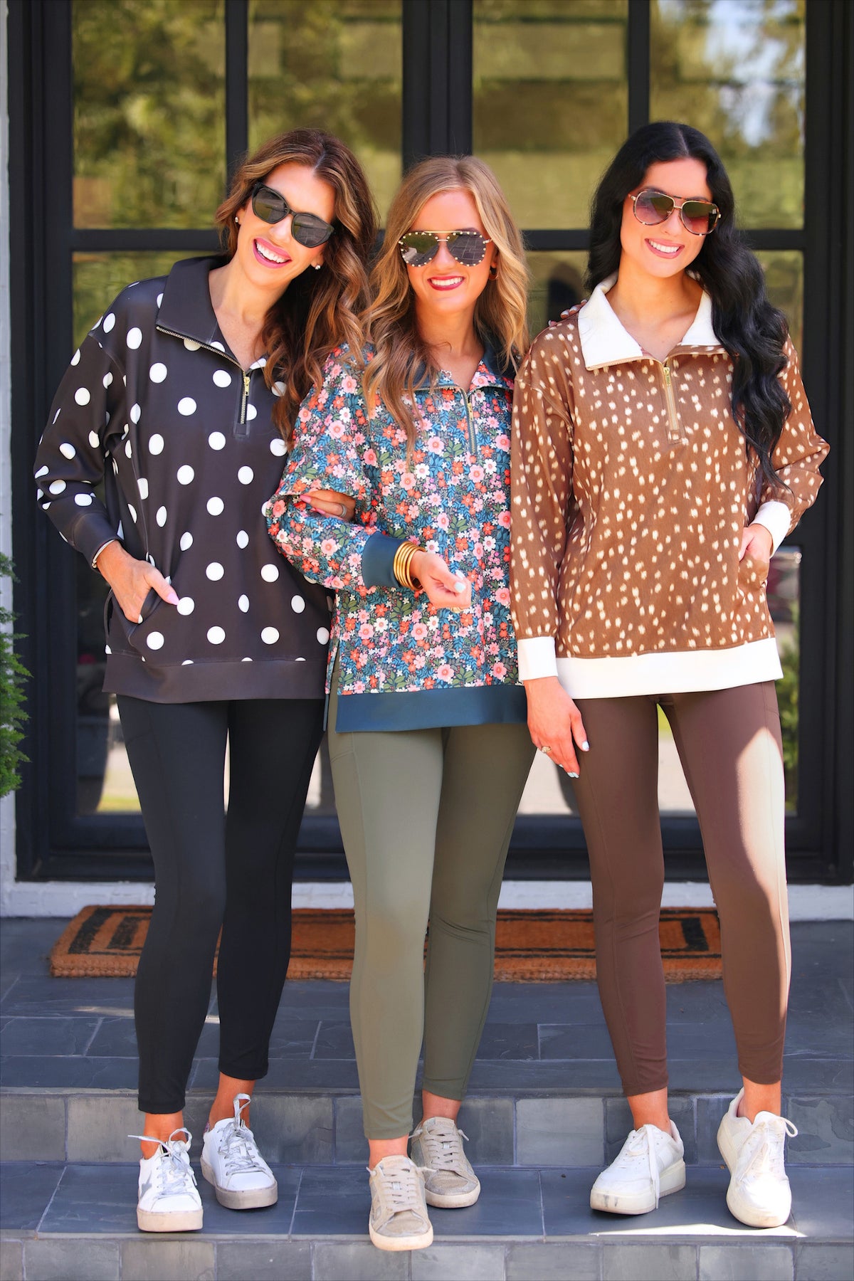 Dottie Polka Dot Quarter Zip