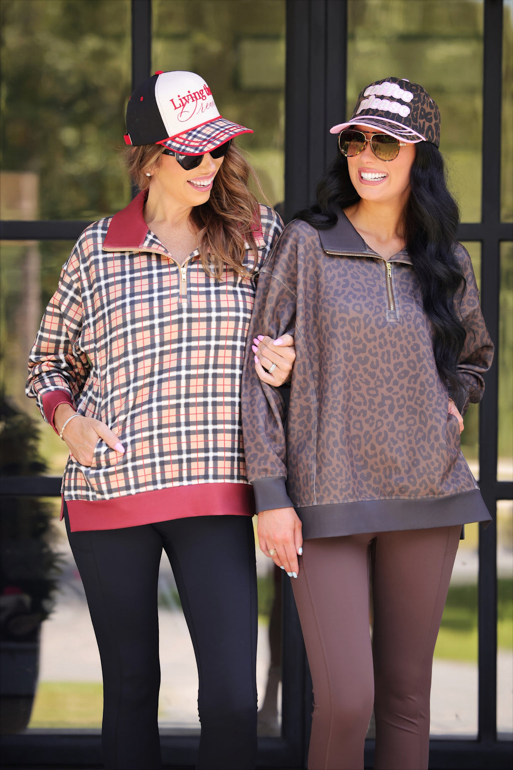 Hattie Plaid Quarter Zip