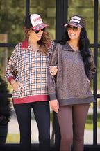 Hattie Plaid Quarter Zip