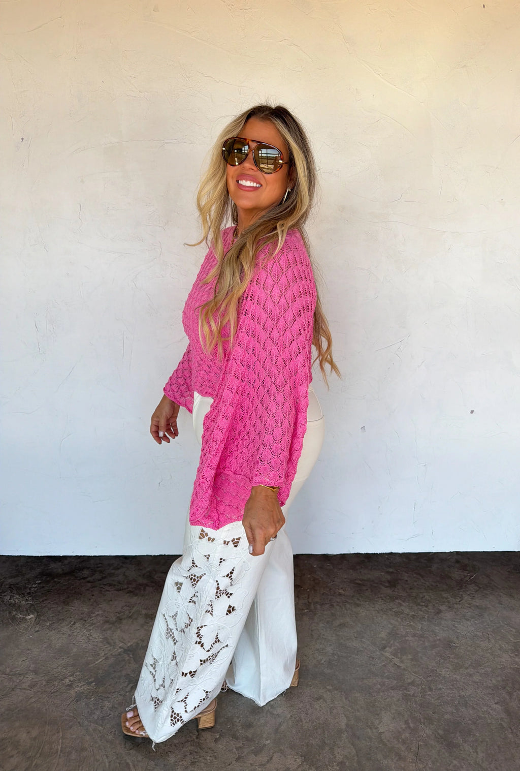 Lainey Lace Wide Leg Jeans