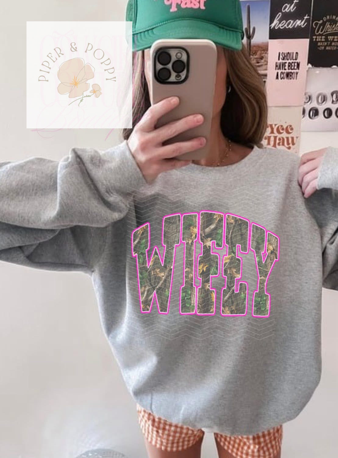 Camo Pink Outline Wifey Crew