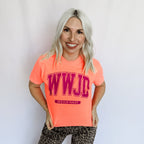 Orange WWJD Flip Tables Graphic Tee