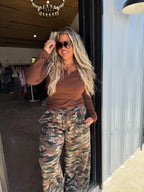 Haddie Camo Waffle Pants