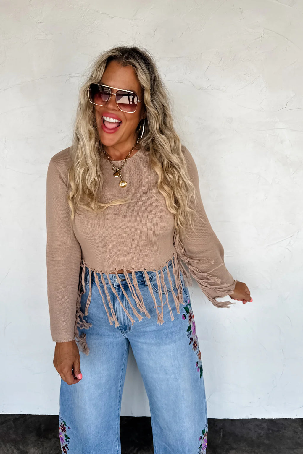 Evie Floral Embroidered Jeans