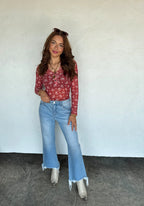 Annie V Neck Mesh Top