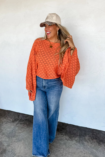 Fall Colors Free Spirit Bell Sleve Top