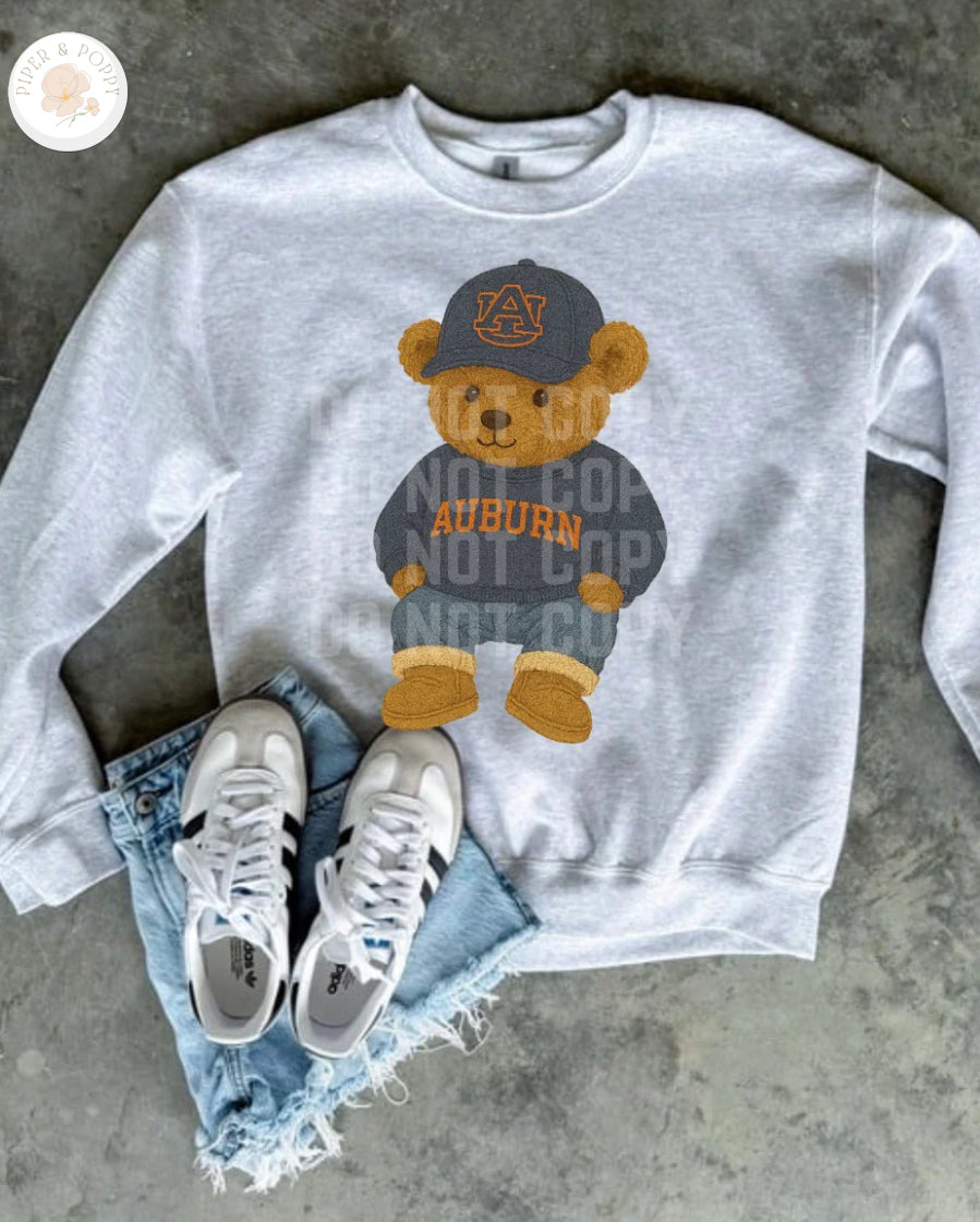 Vintage Auburn Teddy Tee or Crew