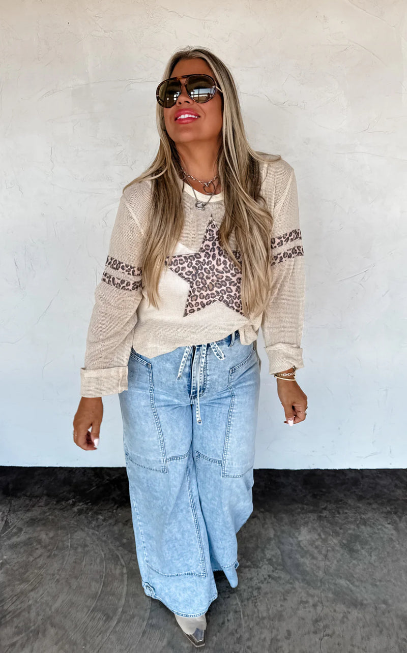 Star Mellow Mesh Cotton Top