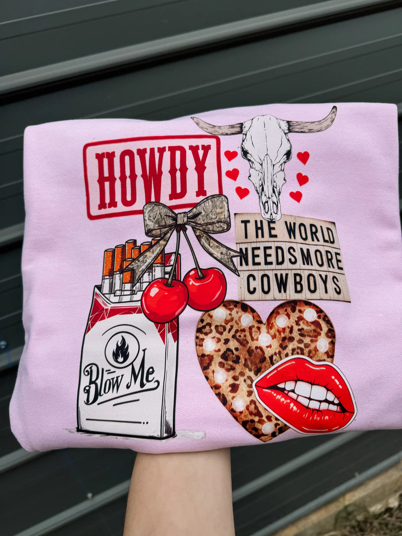 The World Needs More Cowboys Collage Tee