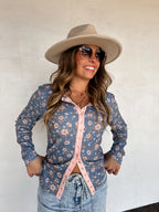 Mabel Snap Button Waffle Top