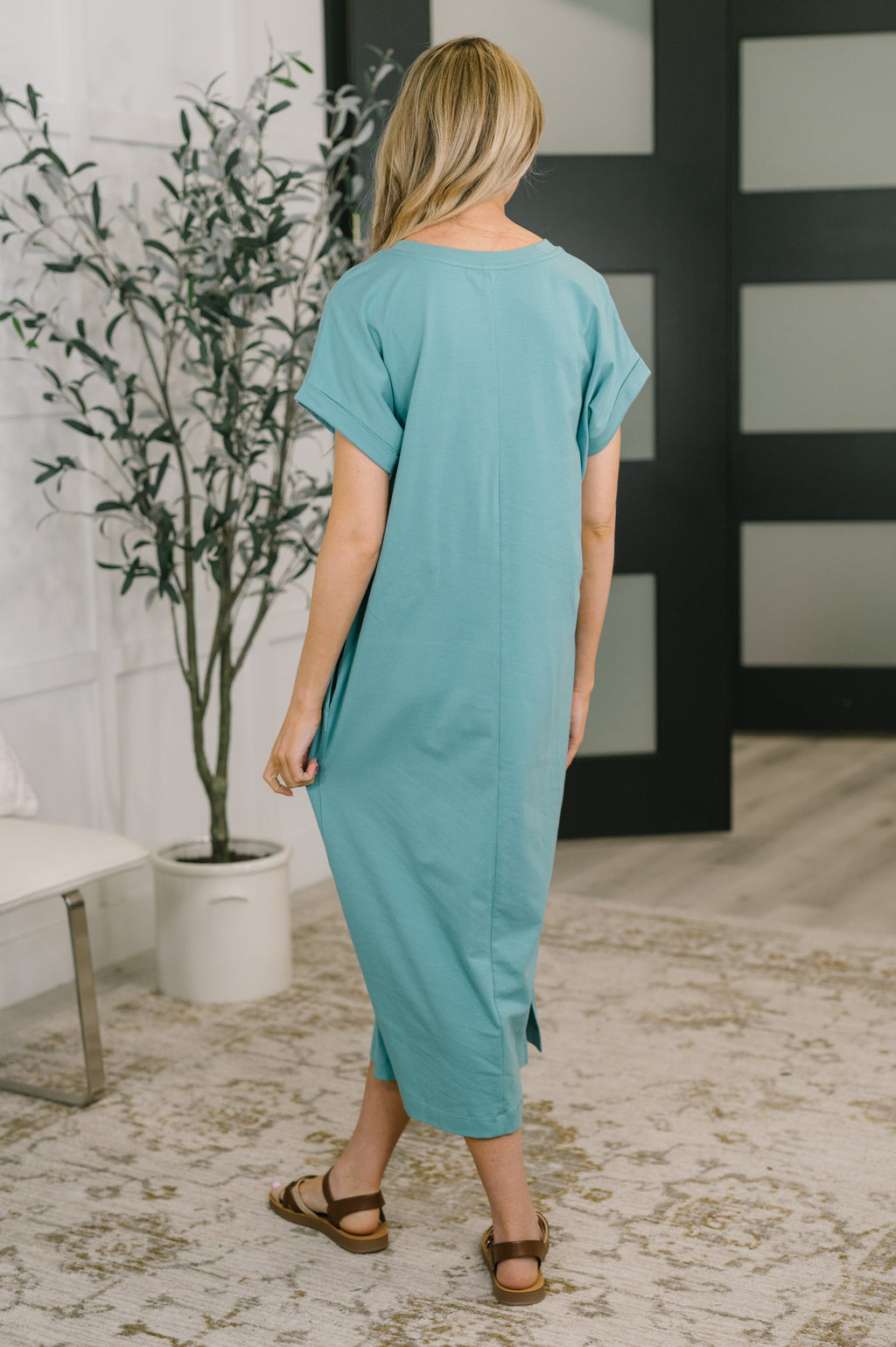 Harley Dress in Dusty Teal