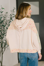 Floral Patchwork Hooded Pullover