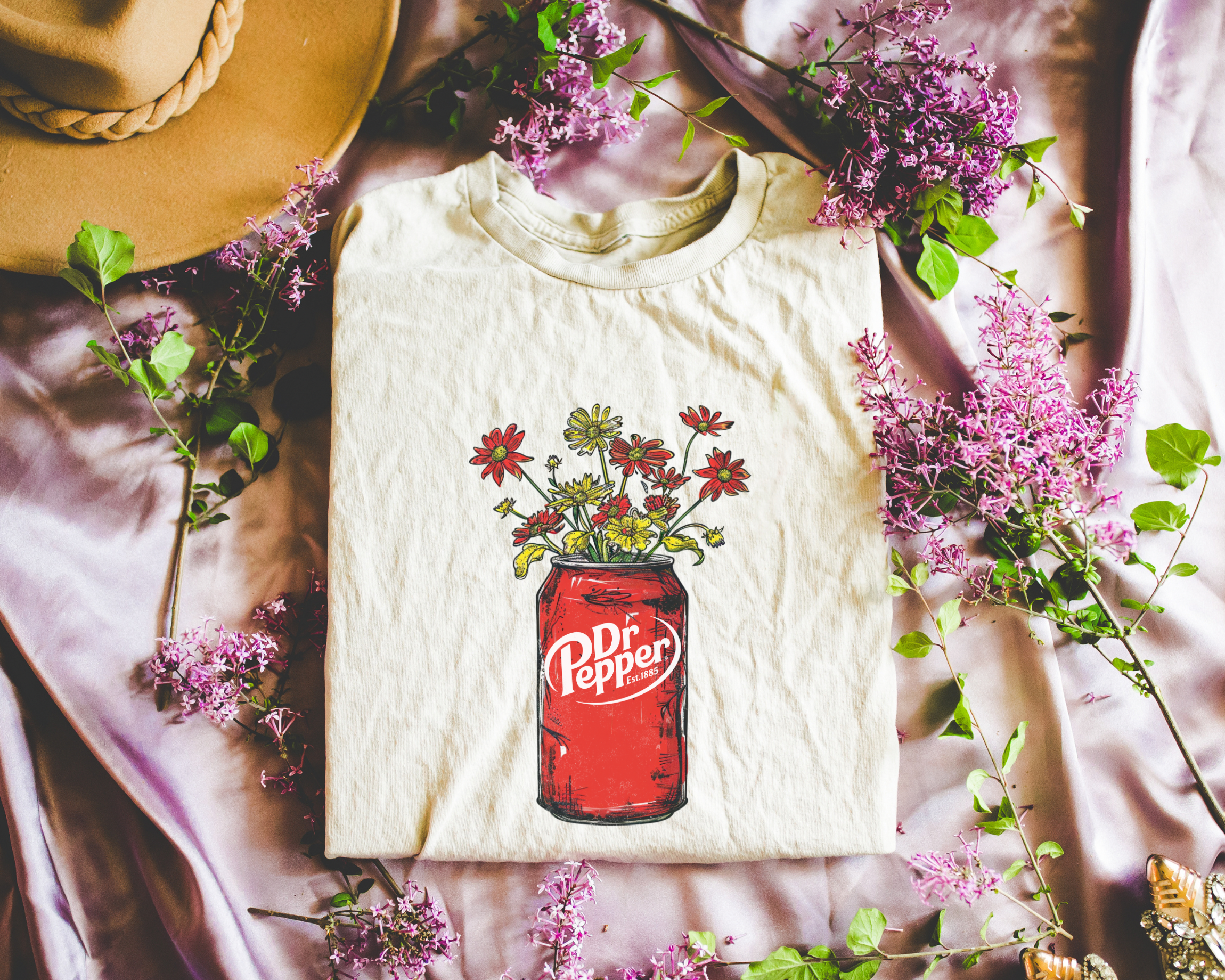 Pepper Red Can With Flowers Tee