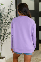 It's The Little Things Relaxed Scuba Pullover in Lavender