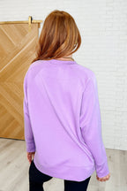 It's The Little Things Relaxed Scuba Pullover in Lavender