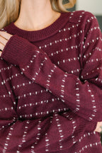 Leaves or Breeze Long Sleeve Knit Top