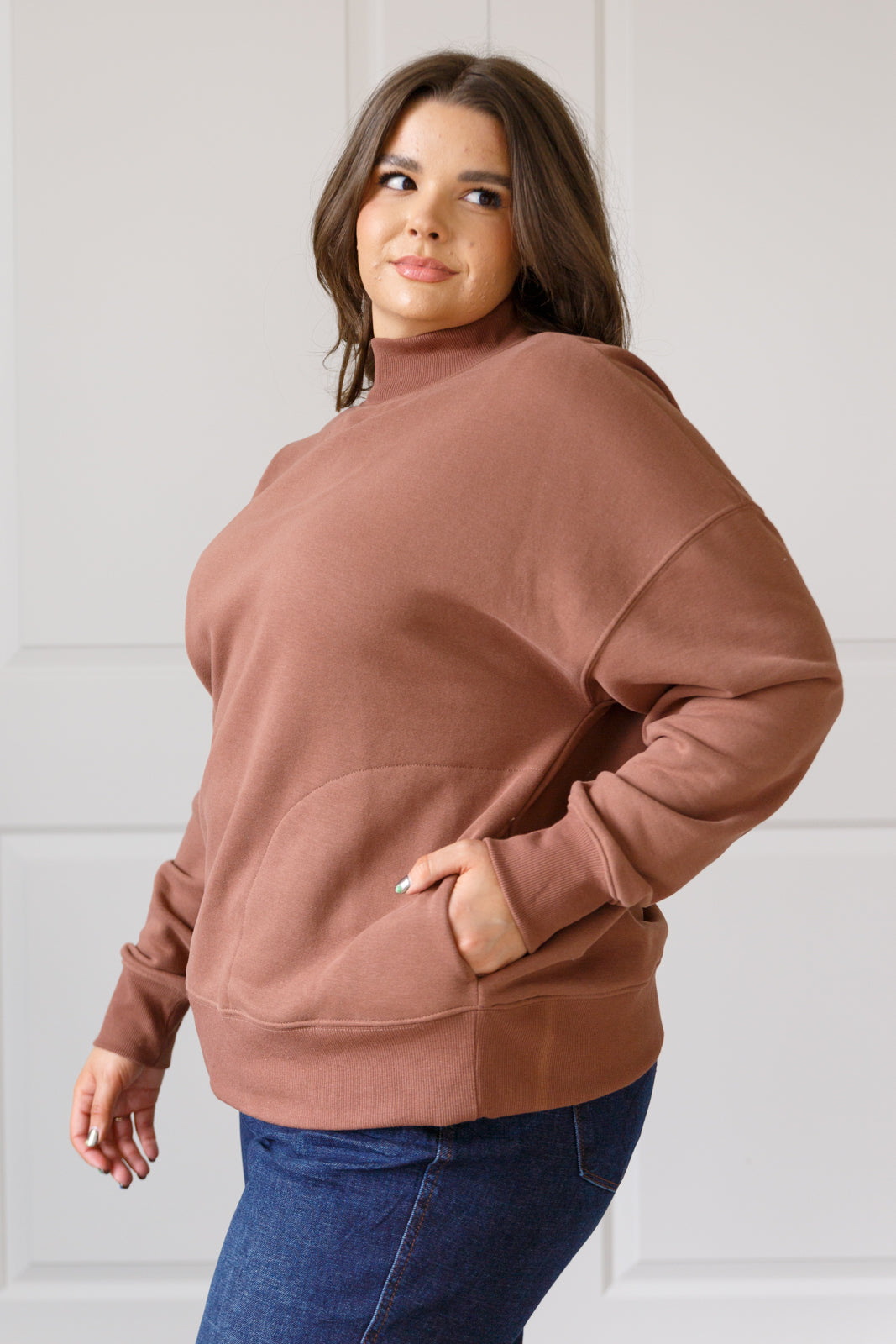 Make No Mistake Mock Neck Pullover