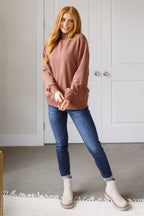 Make No Mistake Mock Neck Pullover