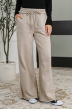 Lounge Line Wide Leg Sweats in Ash Mocha