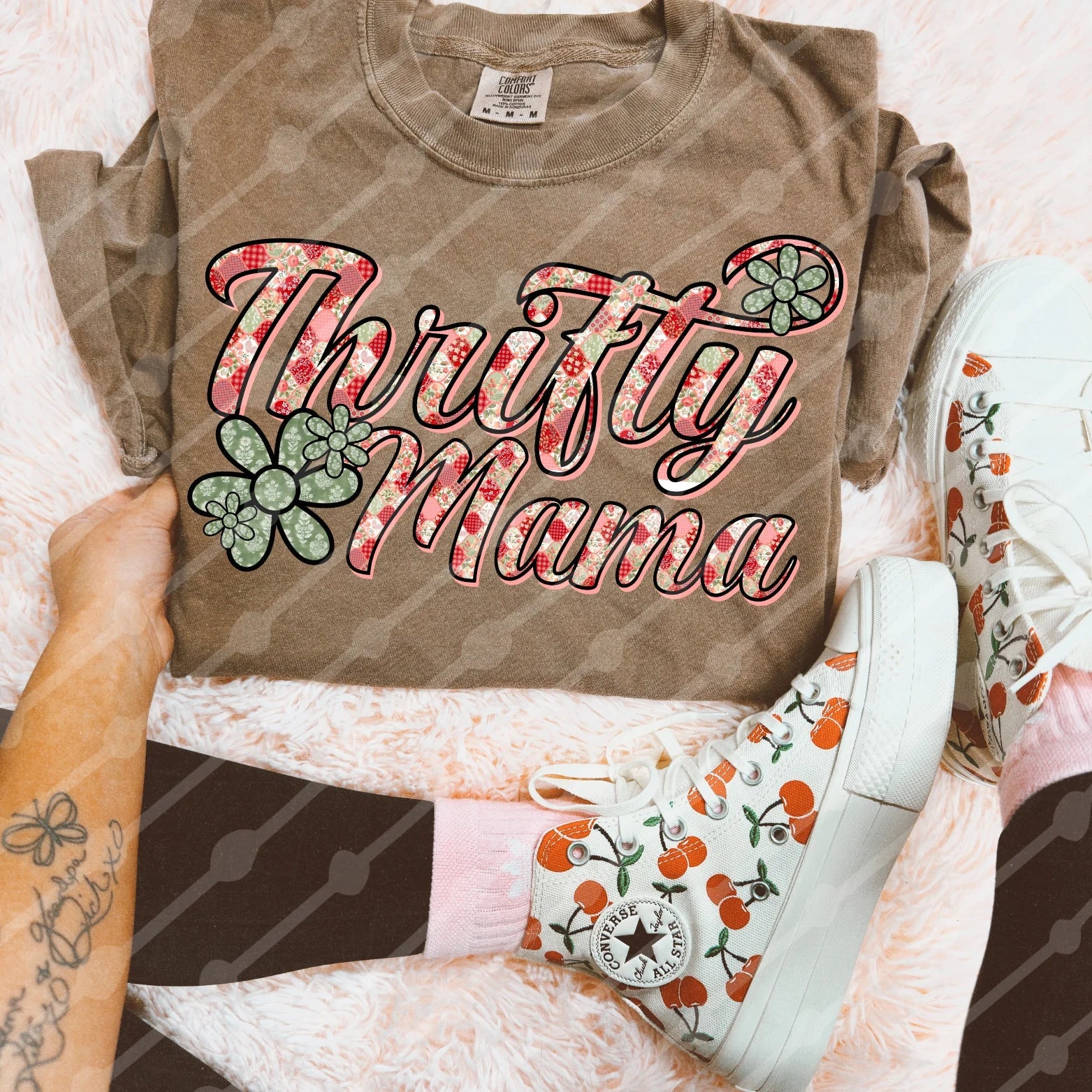 Thrifty Mama Faux Quilt Tee