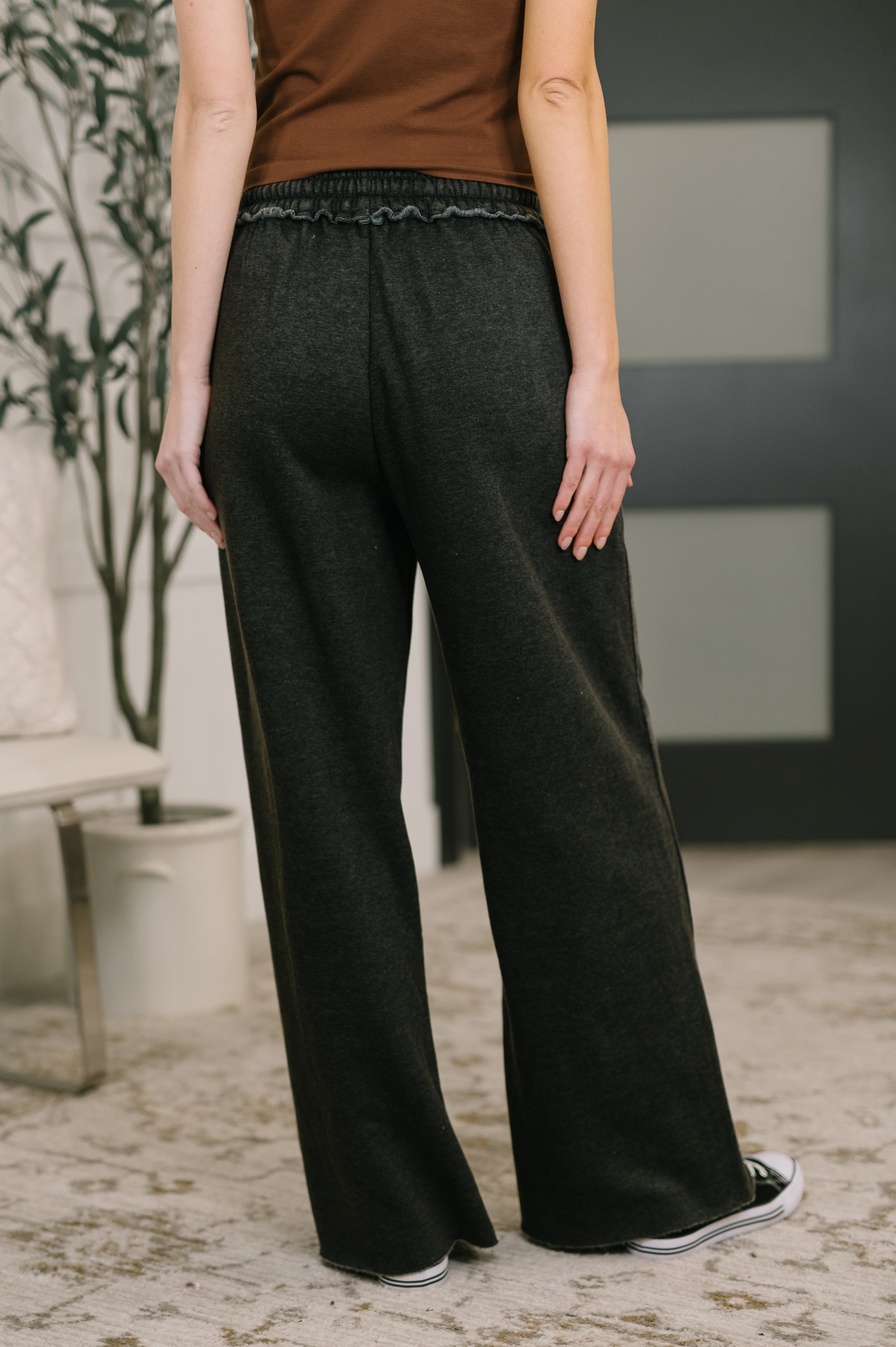 Nights Like This High Waist Sweats in Ash Black