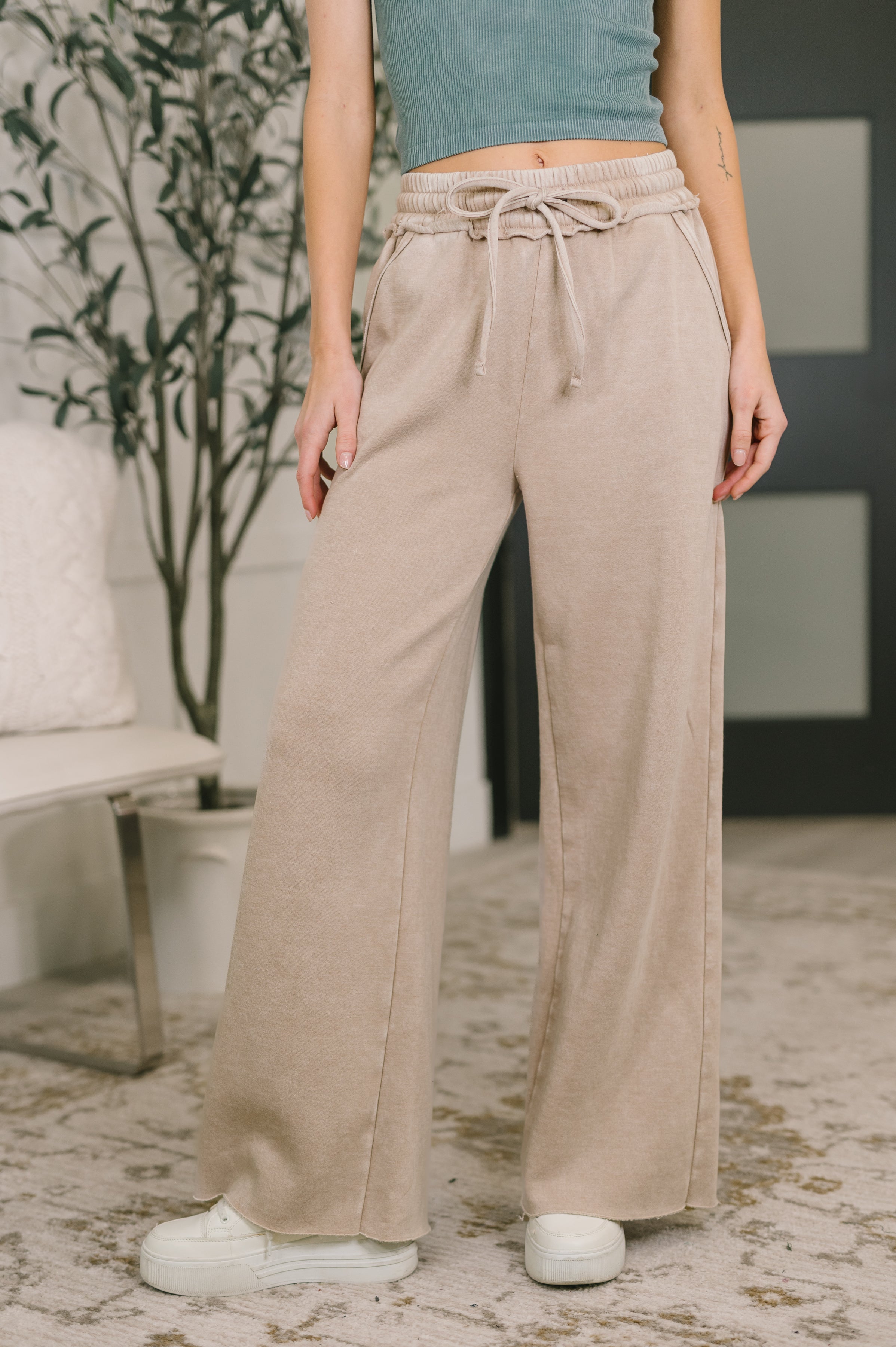 Nights Like This High Waist Sweats in Ash Mocha