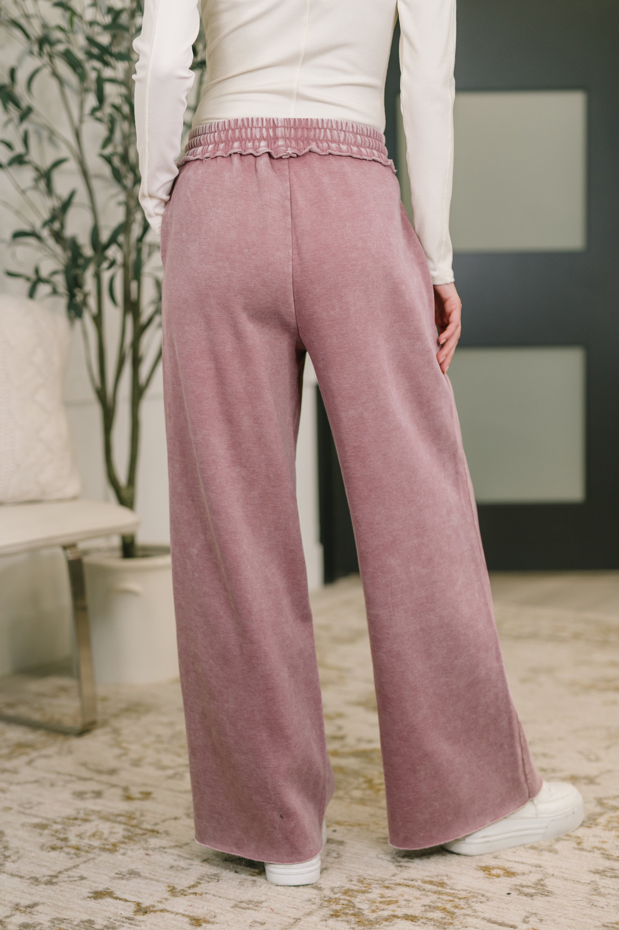 Nights Like This High Waist Sweats in Light Rose