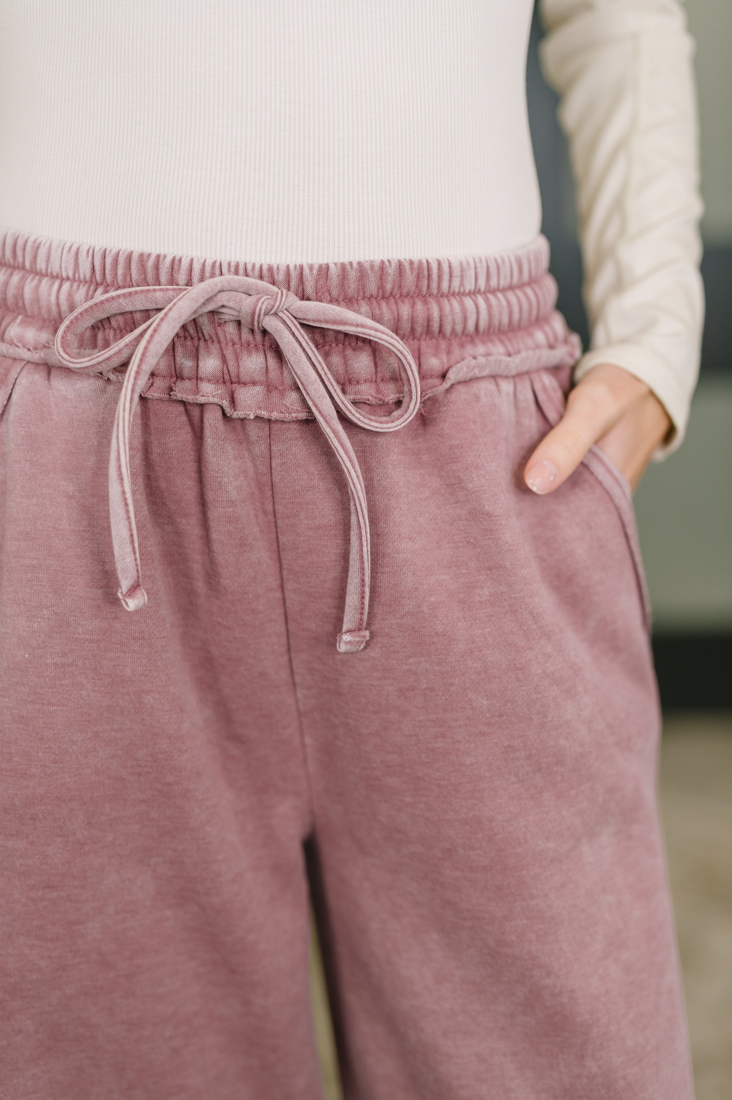 Nights Like This High Waist Sweats in Light Rose