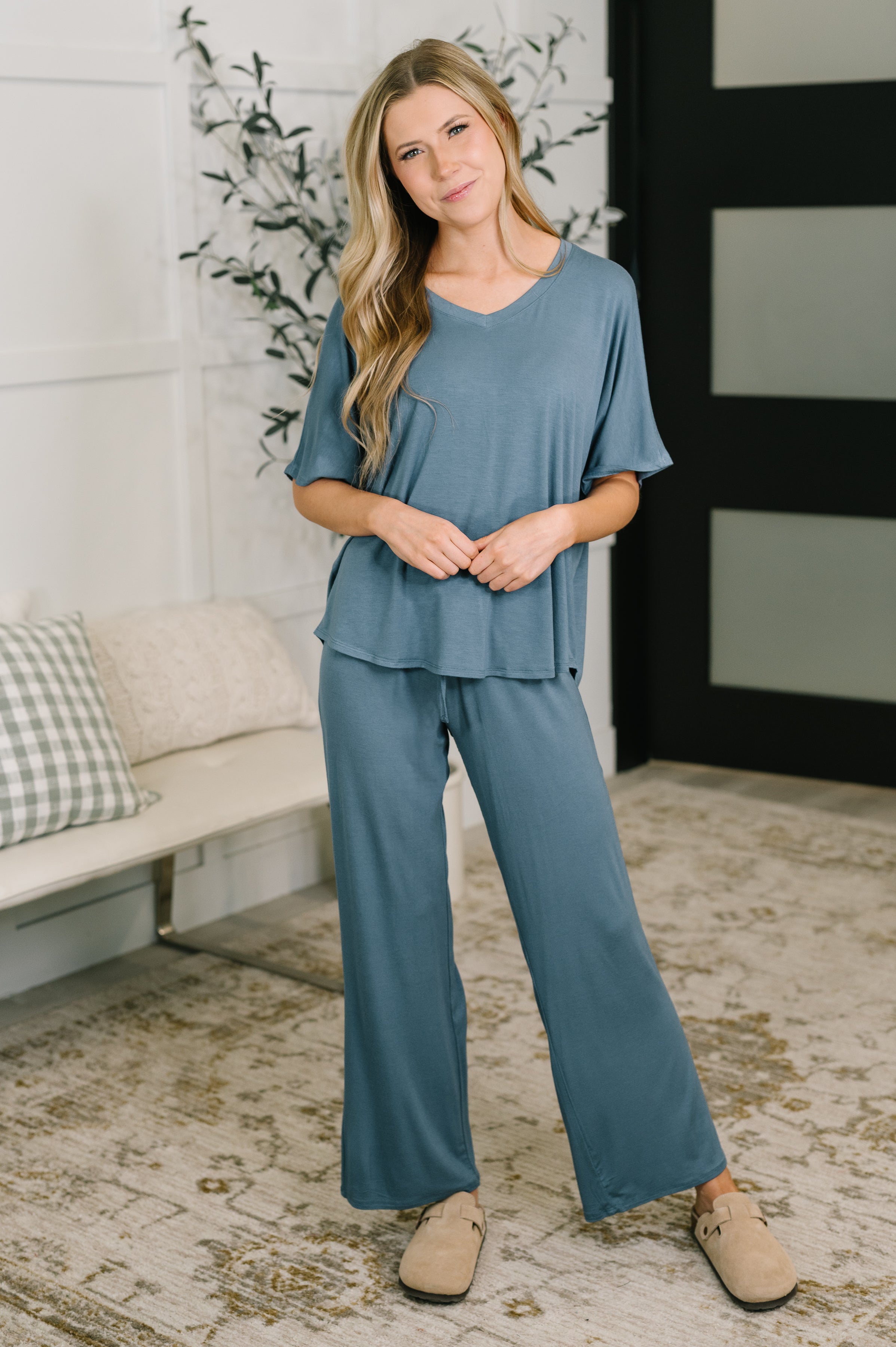 Clark Lounge Set in Dusty Blue