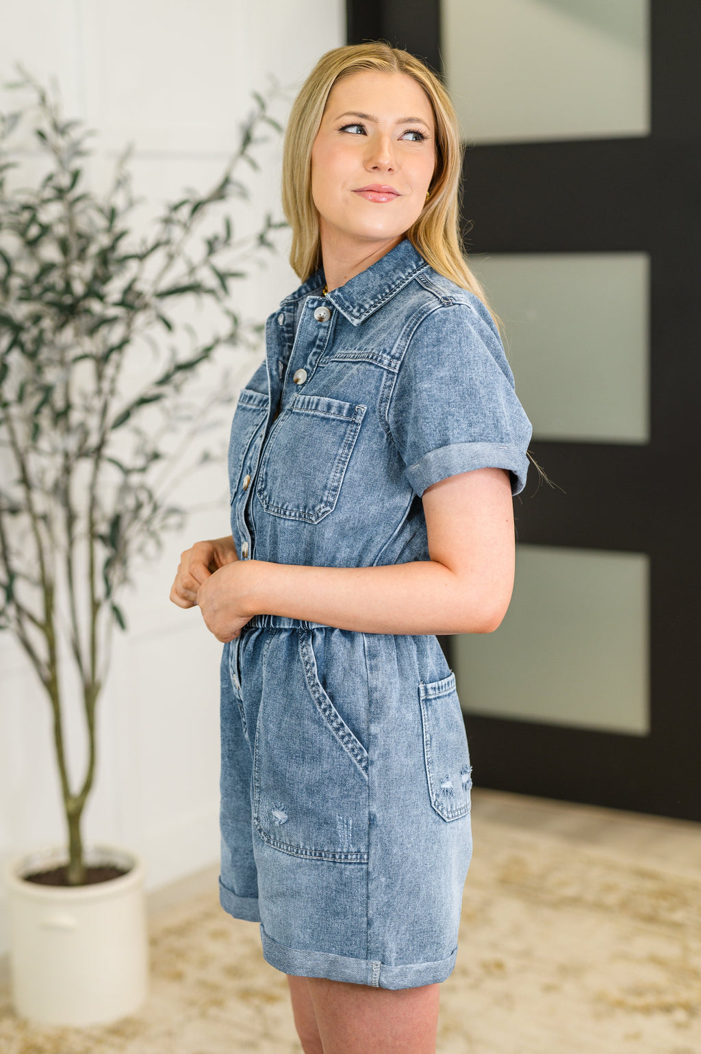 Laurel Denim Romper