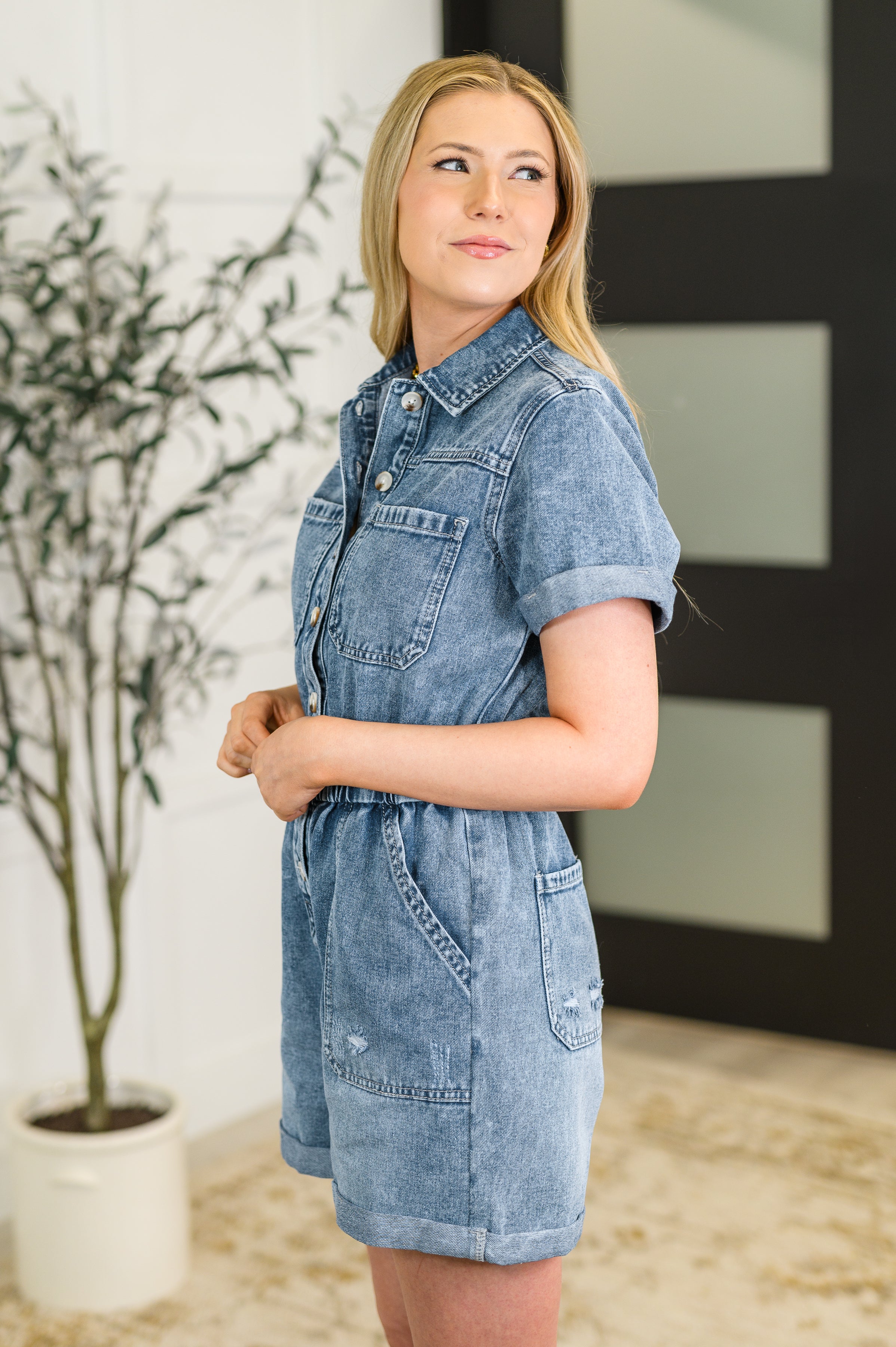 Laurel Denim Romper