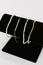 Poised & Polished Bracelet Set in White and Gold