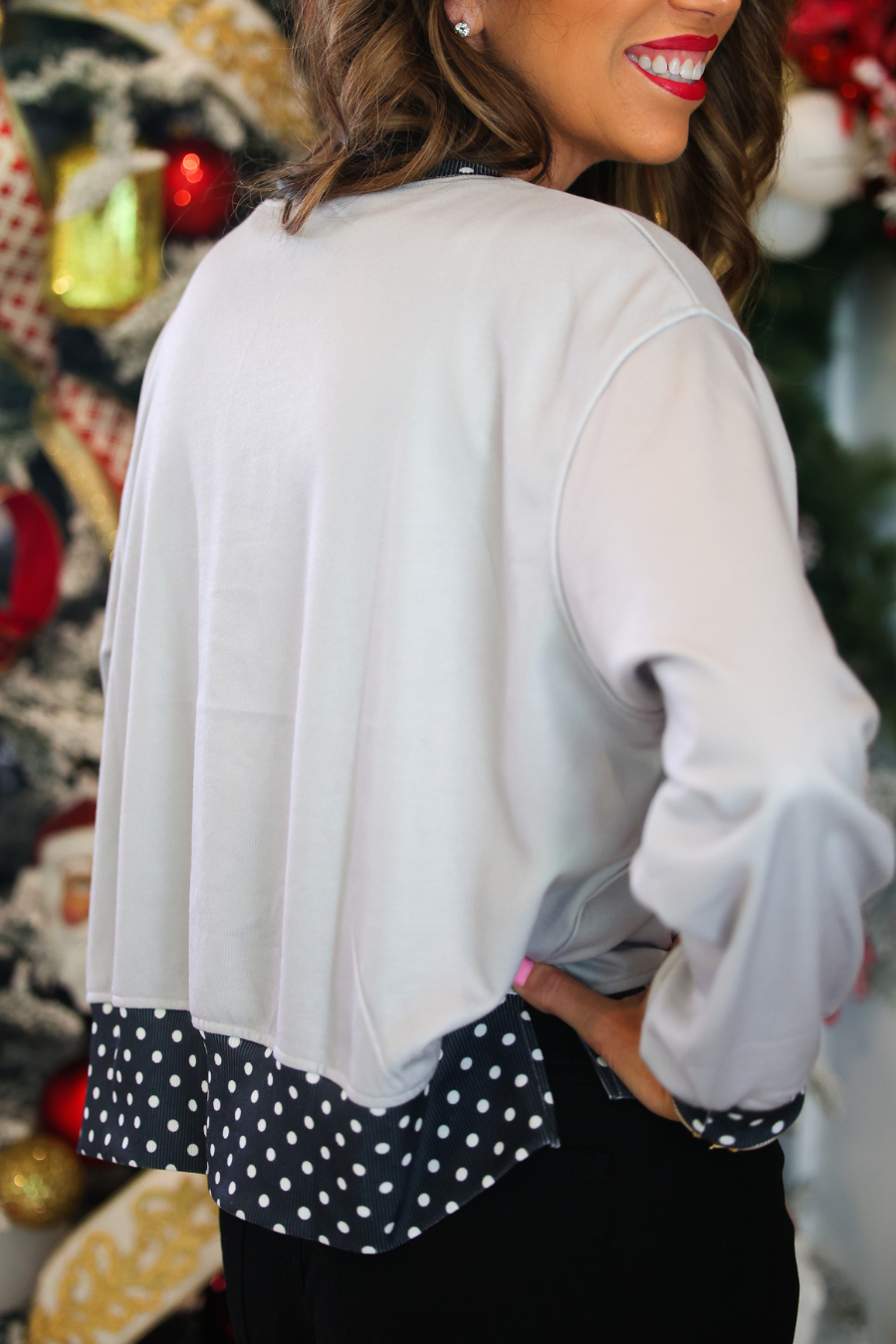 Noelle Bow Tree Pullover