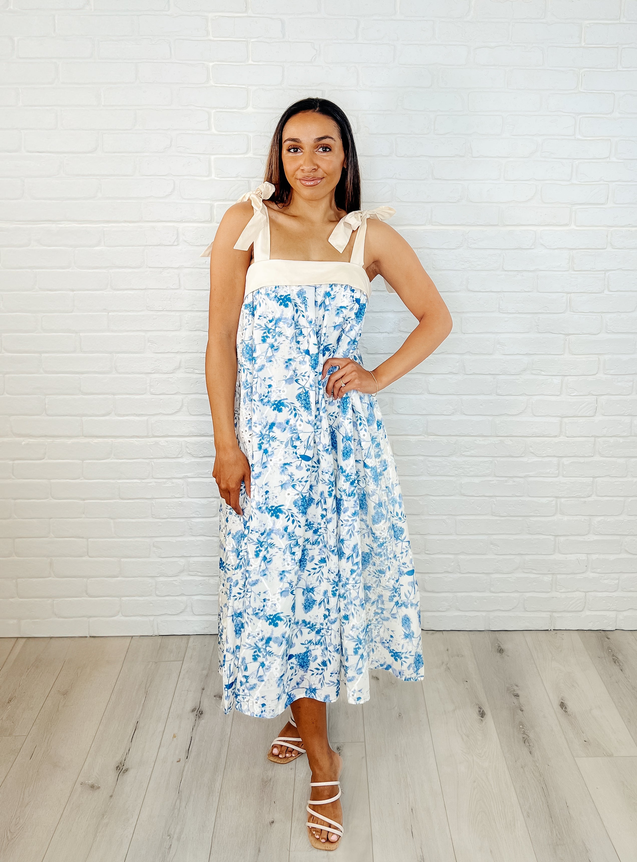 Prepare the Yacht Square Neck Dress