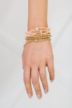 Rose & Radiance Bracelet Set in Pink and Gold