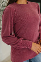 Simply Styled Balloon Sleeve Knit Top