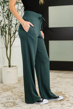Slow Mornings High Waisted Sweats in Jungle Green