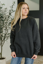 Sunday Snug Relaxed Pullover in Charcoal