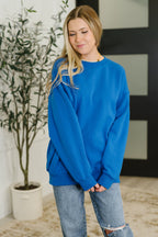 Sunday Snug Relaxed Pullover in Ocean Blue