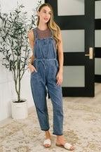 Too Cute to Compute Waist Tie Overalls