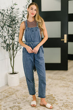 Too Cute to Compute Waist Tie Overalls