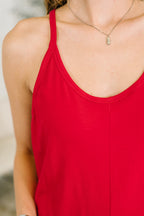 Haven Jumpsuit in Ruby